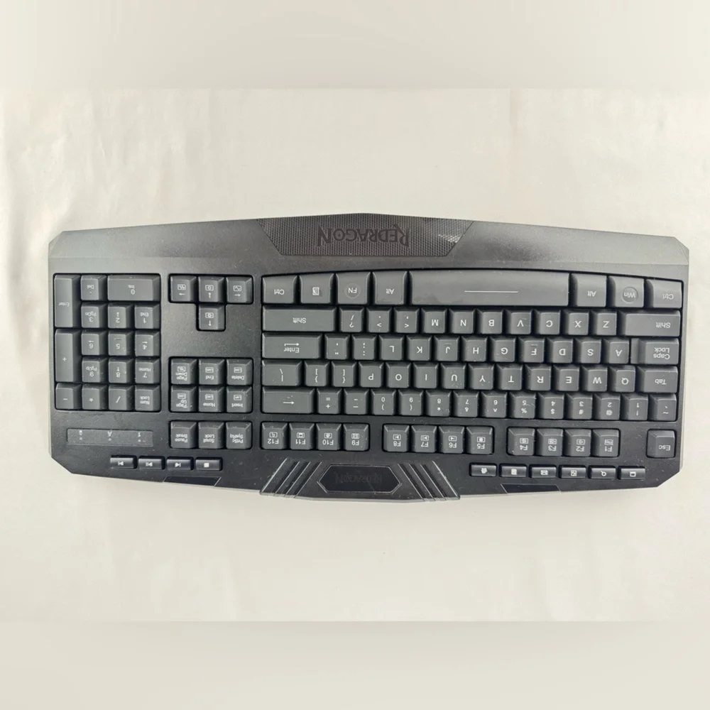 Red Dragon Back Lit Gaming Keyboard -Missing Dongle/Tested